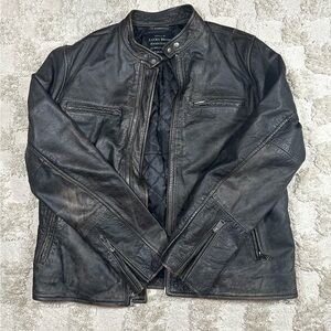Lucky Brand leather men’s bomber jacket